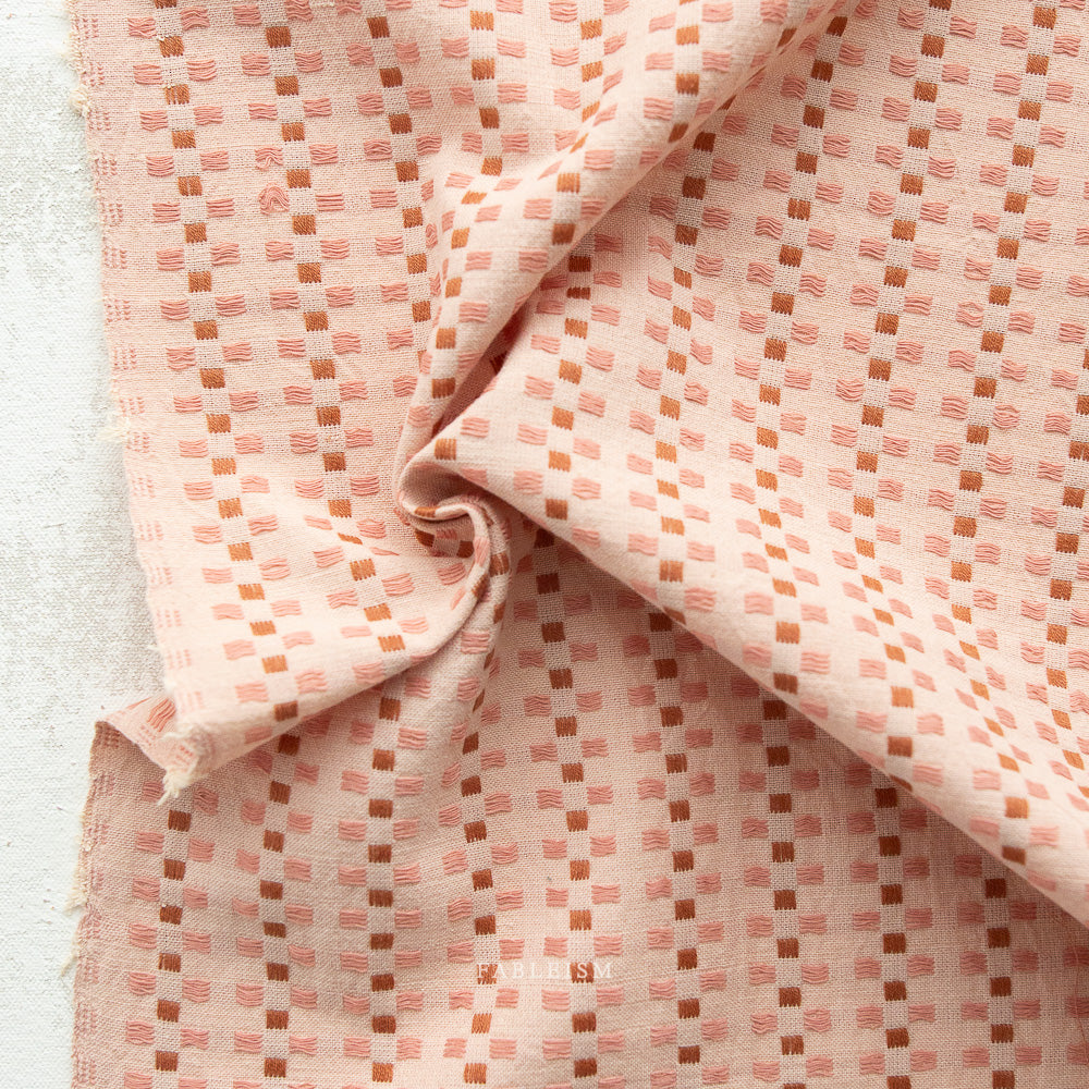 Canyon Springs - Basket Weave in Soft Pink - Fableism Supply Co