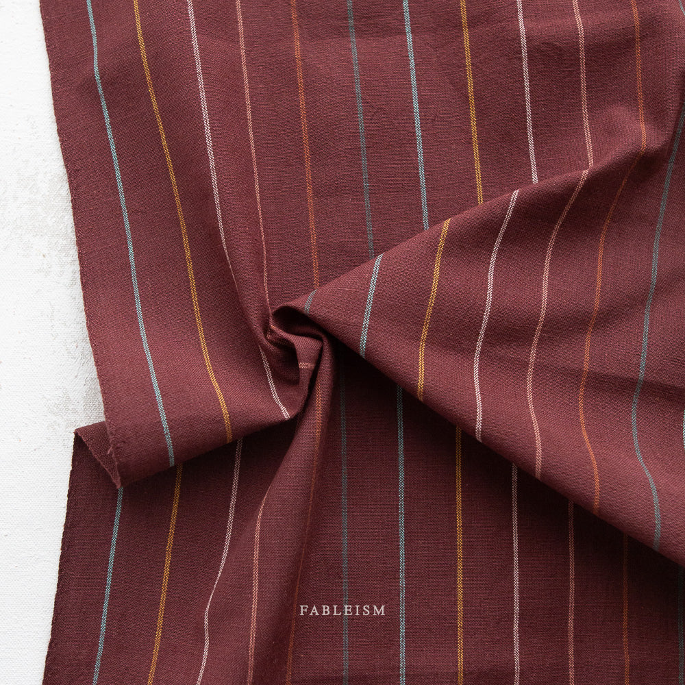 Canyon Springs - Skinny Stripe in Dusk - Fableism Supply Co. - 1/2yd