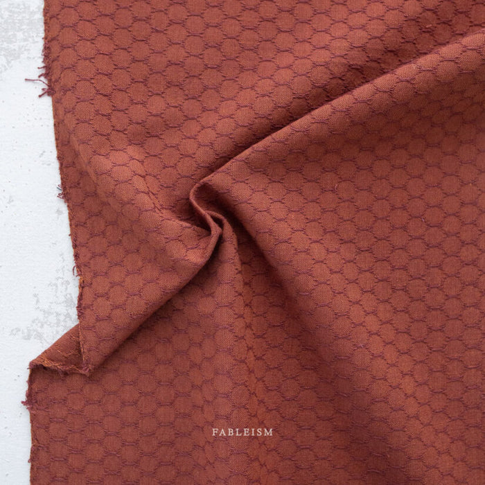 Cognac Honeycomb - Forest Forage - Fableism Supply Co. - 1/2 yard